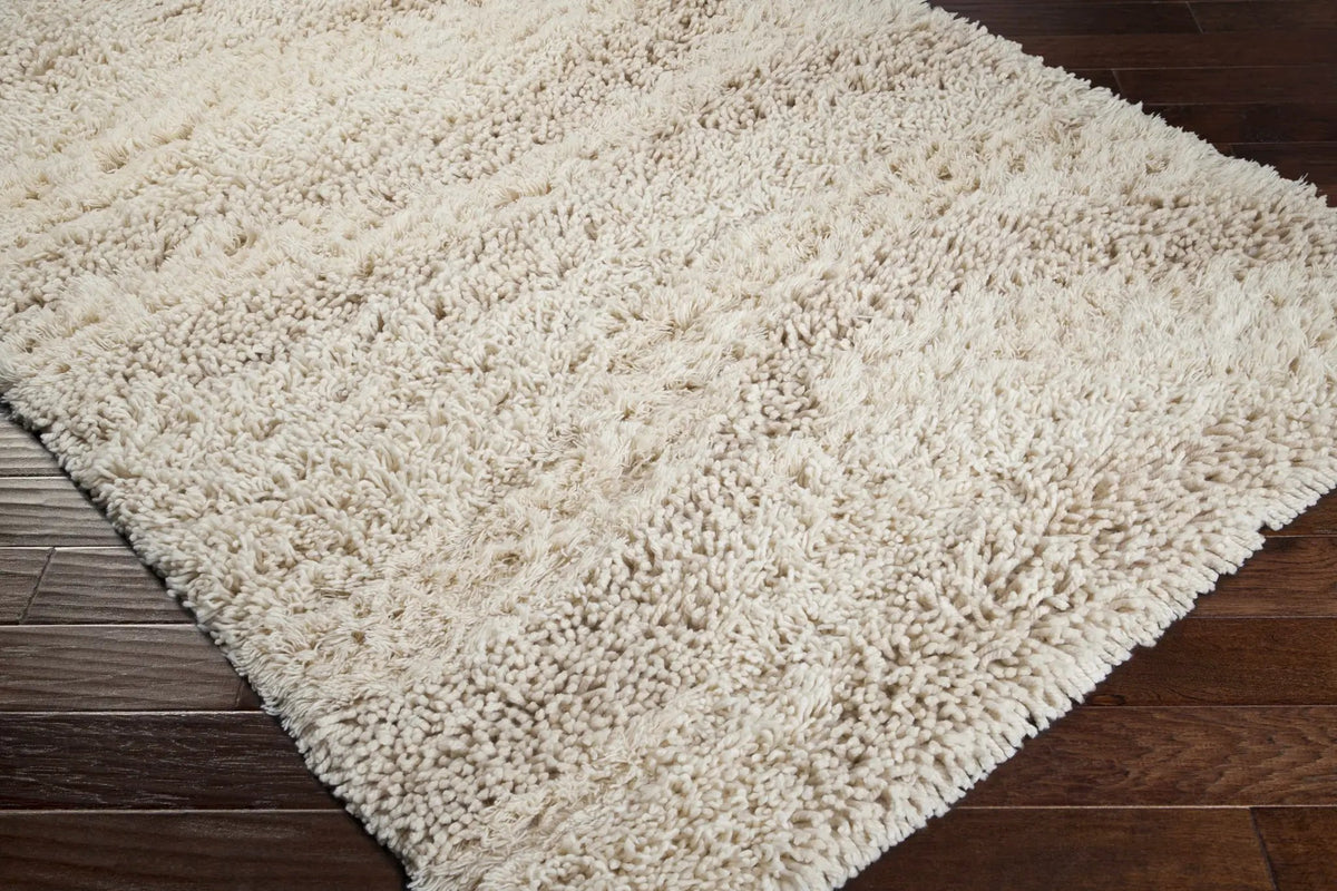 Kettering Solid Cream Wool Shag Rug, photo 4 of 15