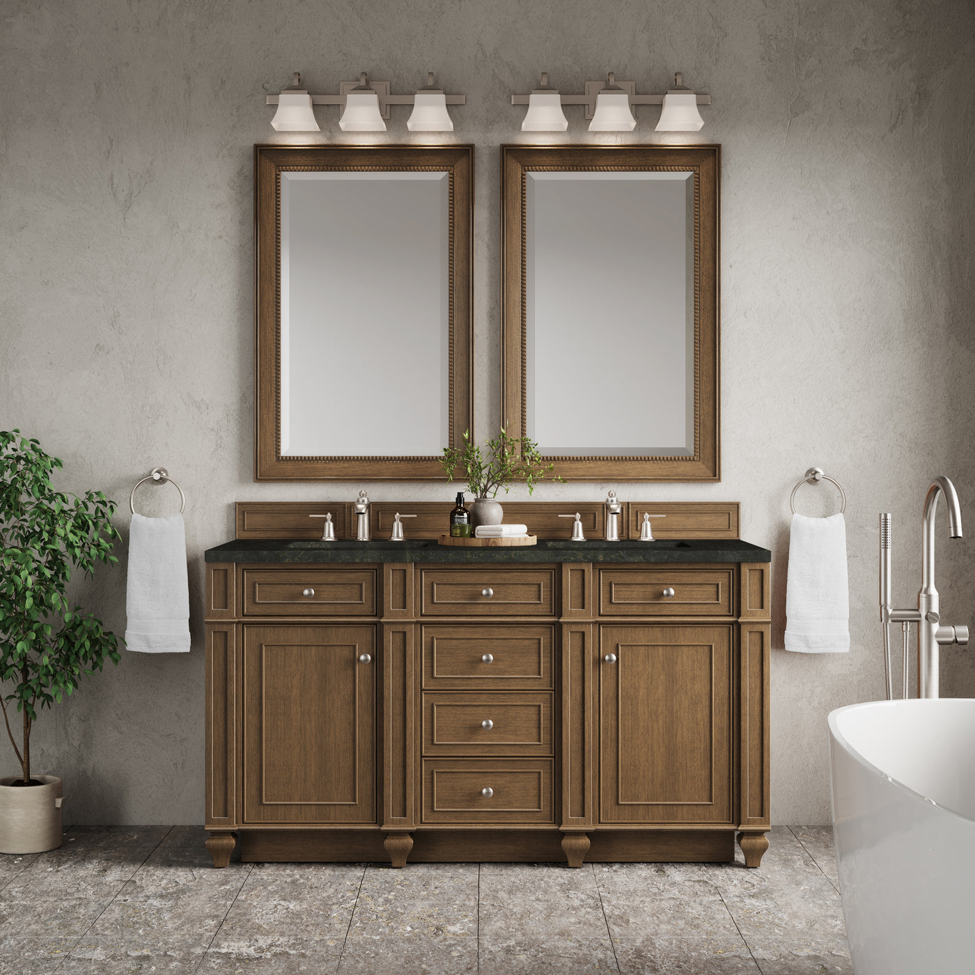James Martin Bristol 60" Double Bathroom Vanity, Saddle Brown, view 32