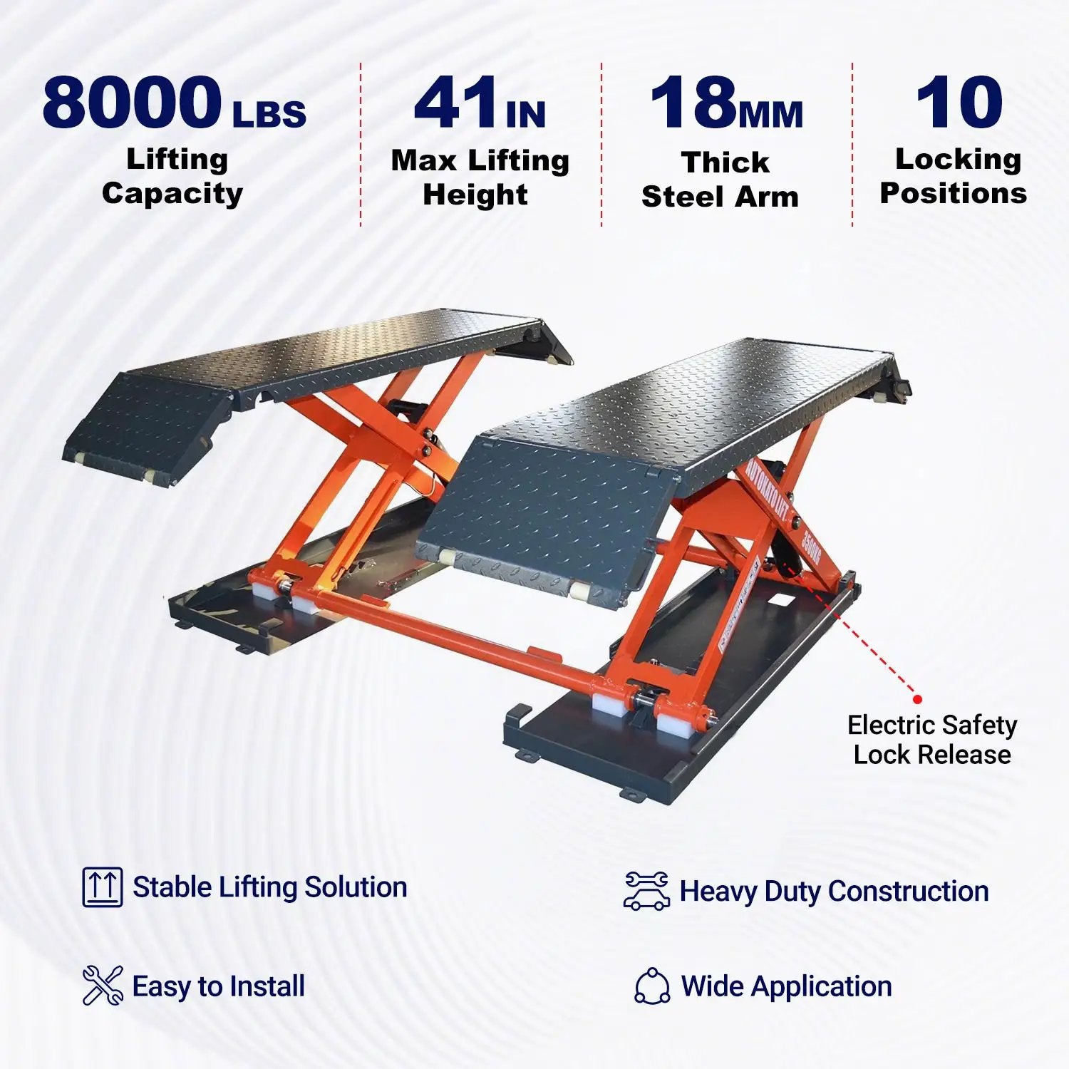 Katool KT-X85 8,000 Lbs Mid Rise Scissor Lift by Chery Industrial
