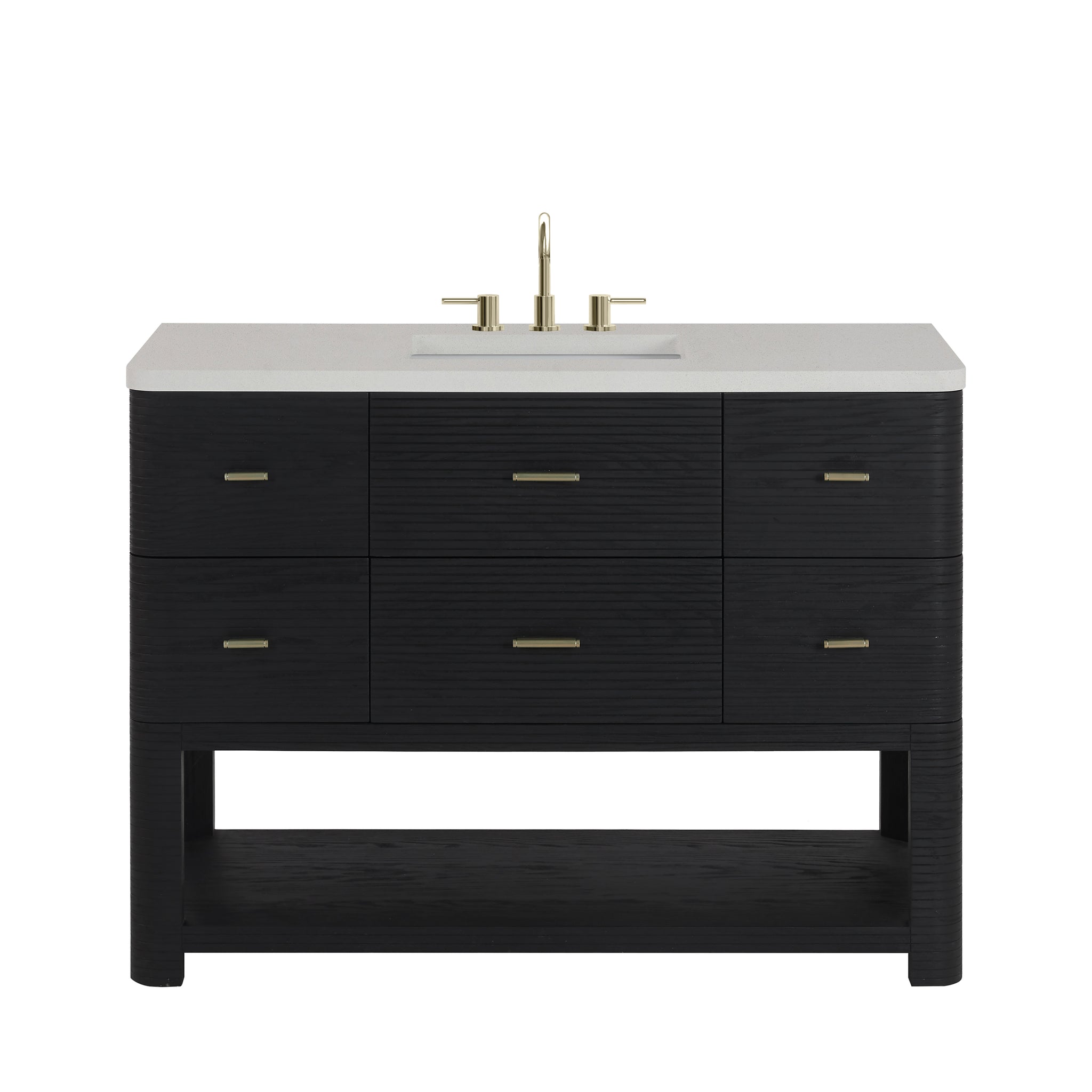 James Martin Lucian 48" Single Bathroom Vanity, Carbon Oak, view 31