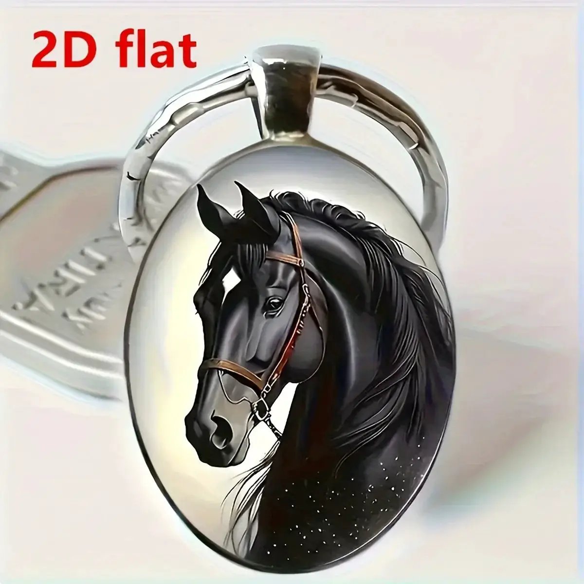 Keychain - Faux Gemstone Glass Horse by House Of Avana