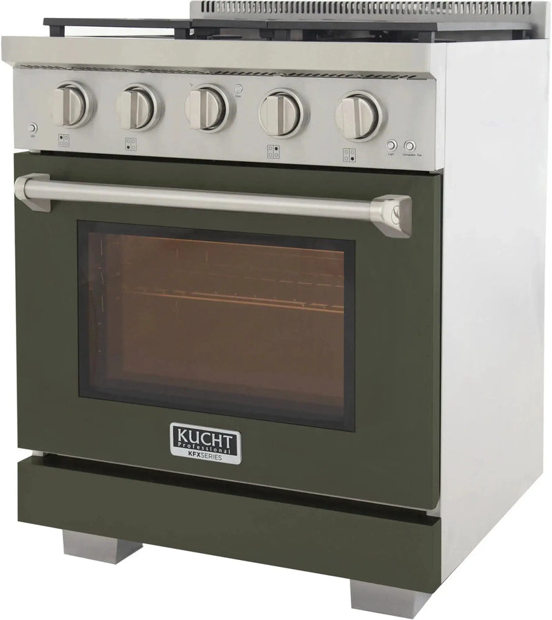 Kucht 30" Freestanding Professional Gas Range Liquid Propane KFX3000X/LP-G by Farmhouse Kitchen and Bath