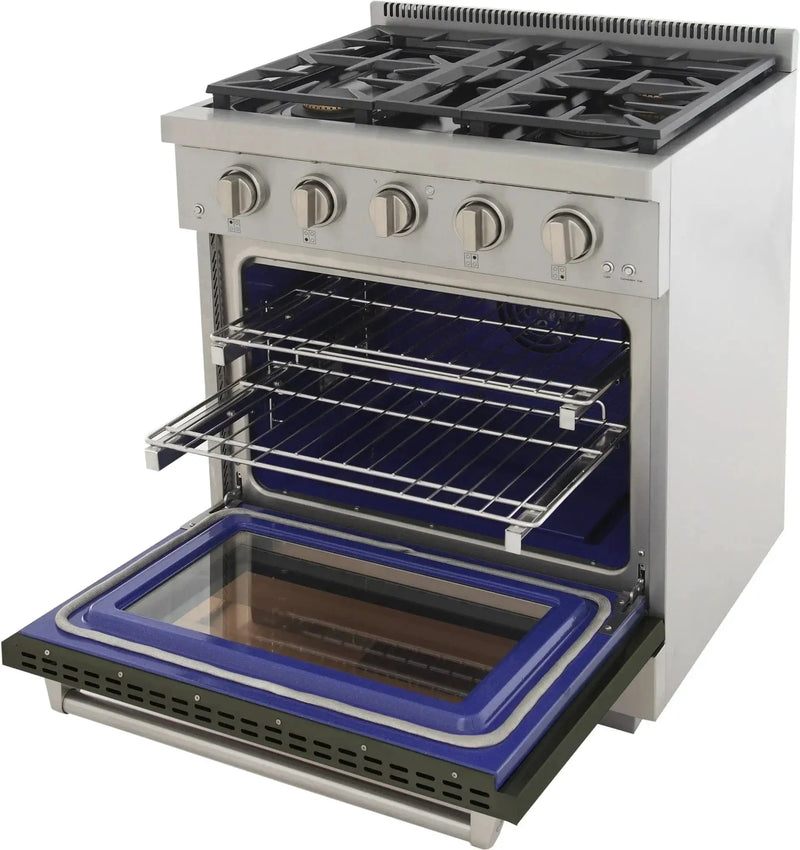 Kucht 30" Freestanding Professional Gas Range Liquid Propane KFX3000X/LP-G by Farmhouse Kitchen and Bath