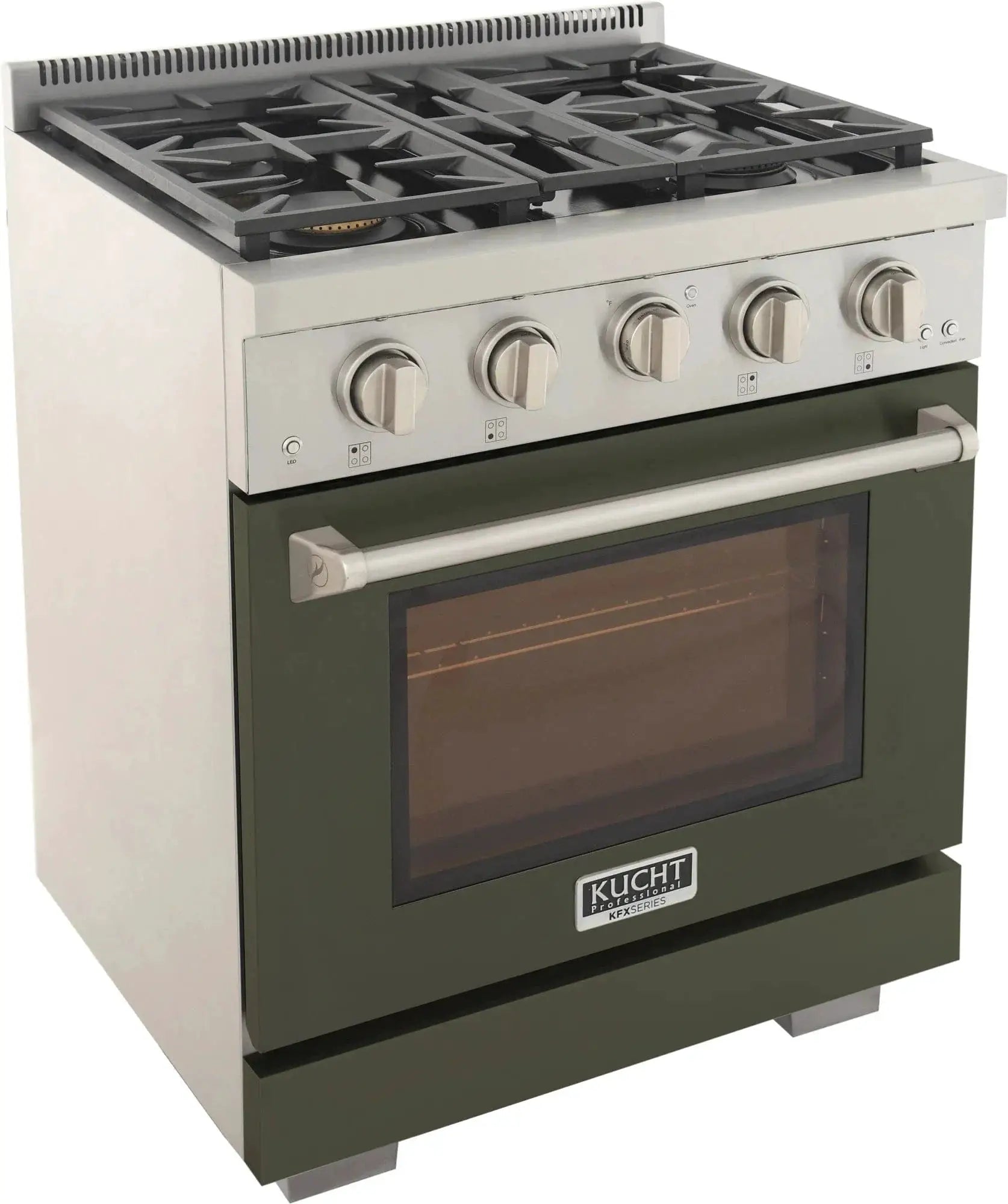 Kucht 30" Freestanding Professional Gas Range Liquid Propane KFX3000X/LP-G by Farmhouse Kitchen and Bath