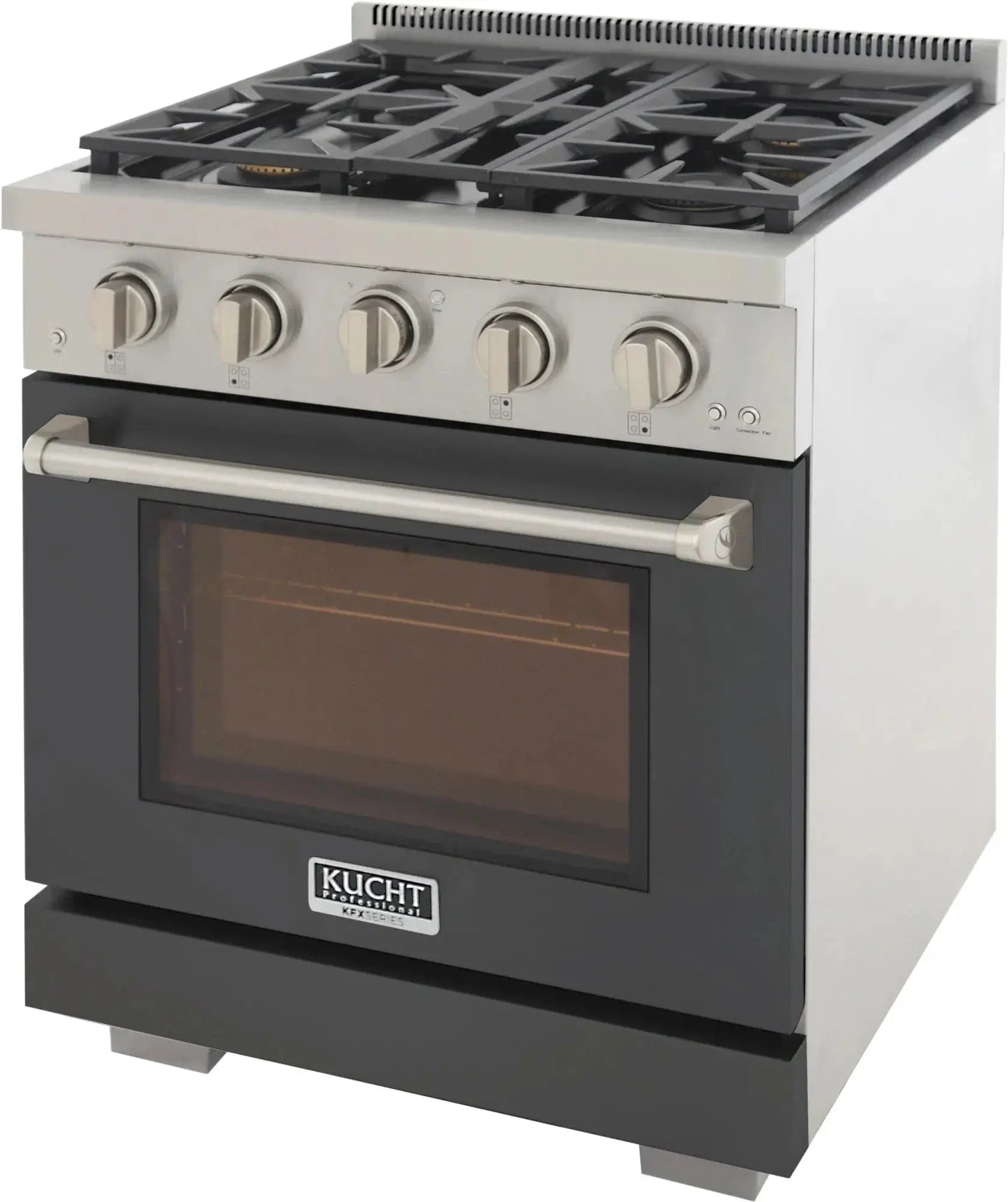 Kucht 30" Freestanding Professional Gas Range KFX3000X-GY by Farmhouse Kitchen and Bath