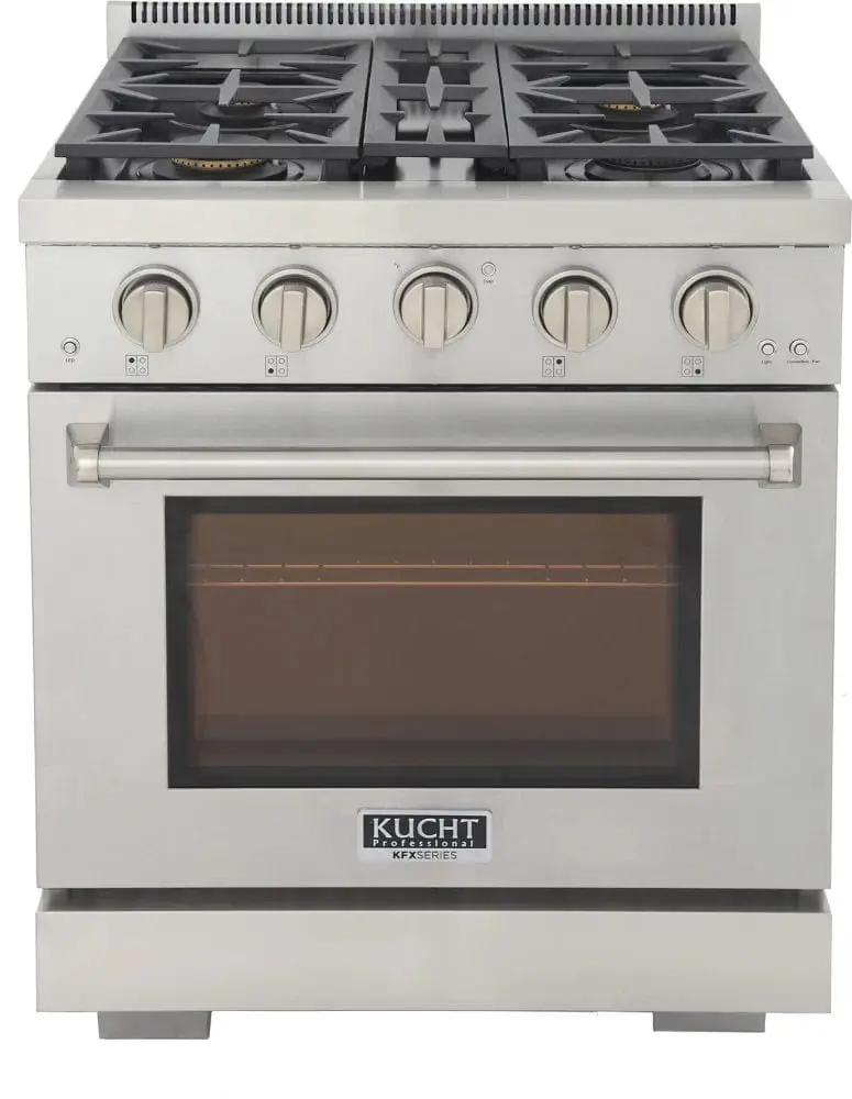 Kucht 30" Freestanding Professional Gas Range KFX3000X-S by Farmhouse Kitchen and Bath