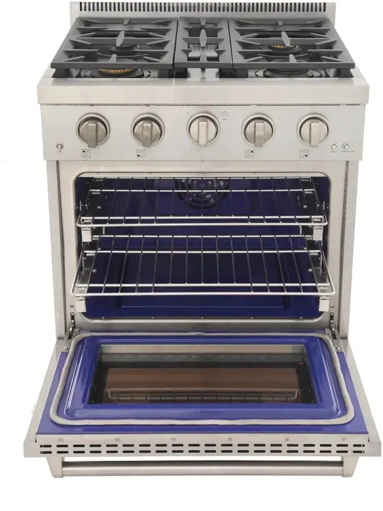 Kucht 30" Freestanding Professional Gas Range Liquid Propane KFX3000X/LP-S by Farmhouse Kitchen and Bath