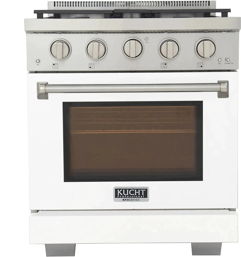 Kucht 30" Freestanding Professional Gas Range KFX3000X-W by Farmhouse Kitchen and Bath