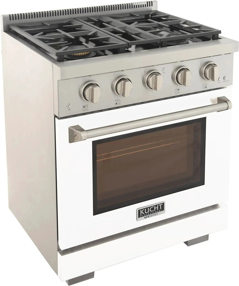 Kucht 30" Freestanding Professional Gas Range KFX3000X-W by Farmhouse Kitchen and Bath