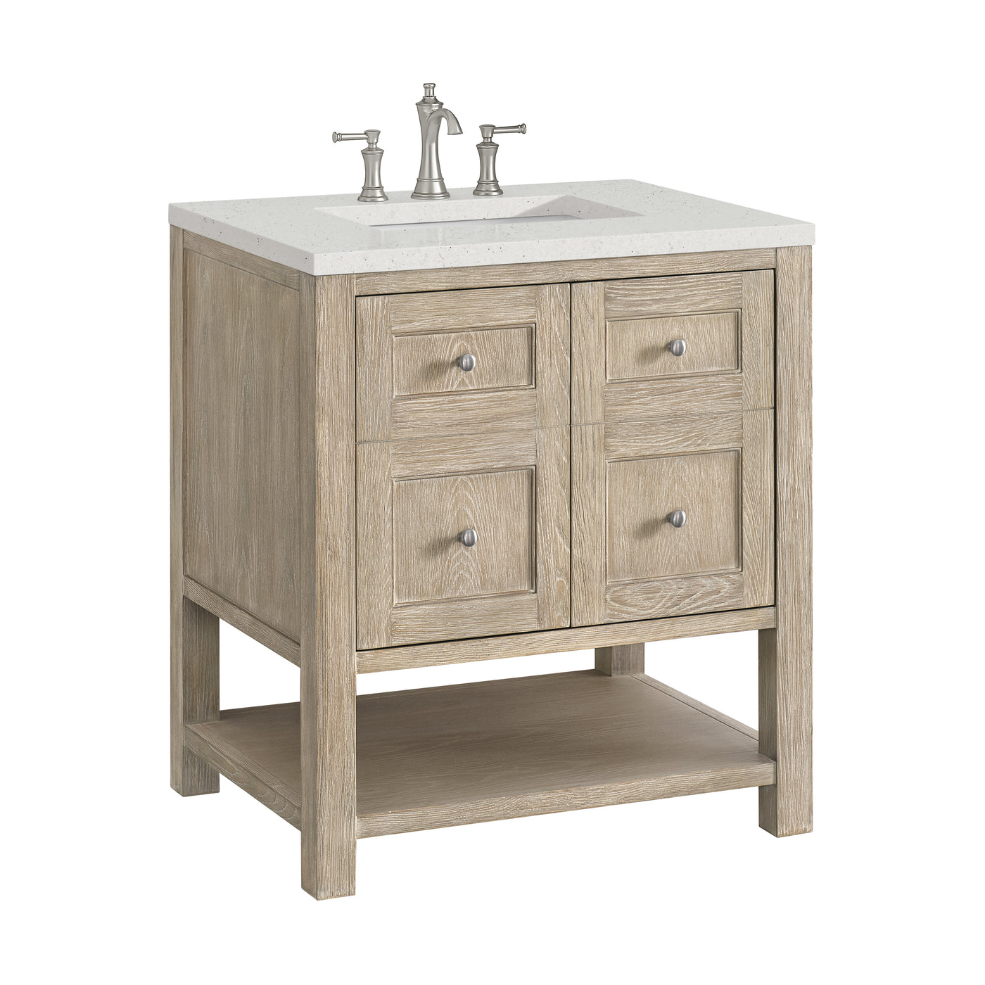 James Martin Breckenridge 30" Single Bathroom Vanity, Whitewashed Oak, view 24