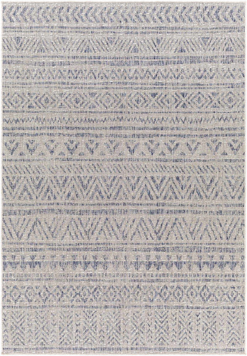 Novato Gray All Over Pattern Performance Outdoor Rug - Clearance by Boutique Rugs