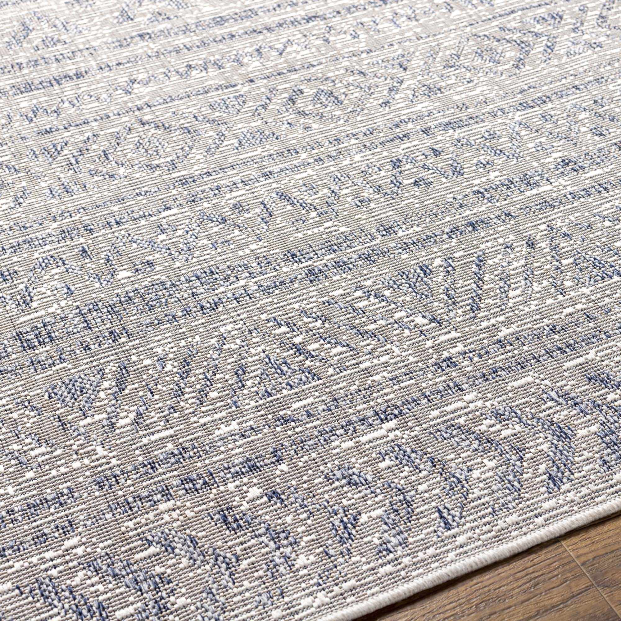 Novato Gray All Over Pattern Performance Outdoor Rug - Clearance by Boutique Rugs