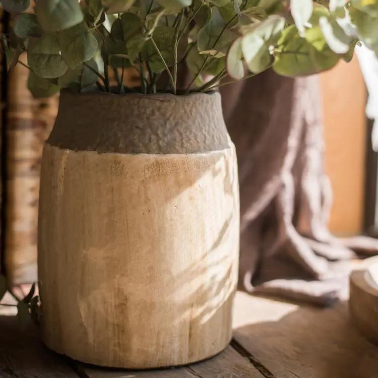 Khaki Coarse Pottery Jar by RusticReach