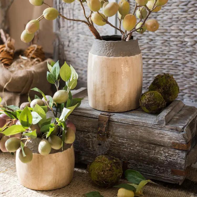 Khaki Coarse Pottery Jar by RusticReach