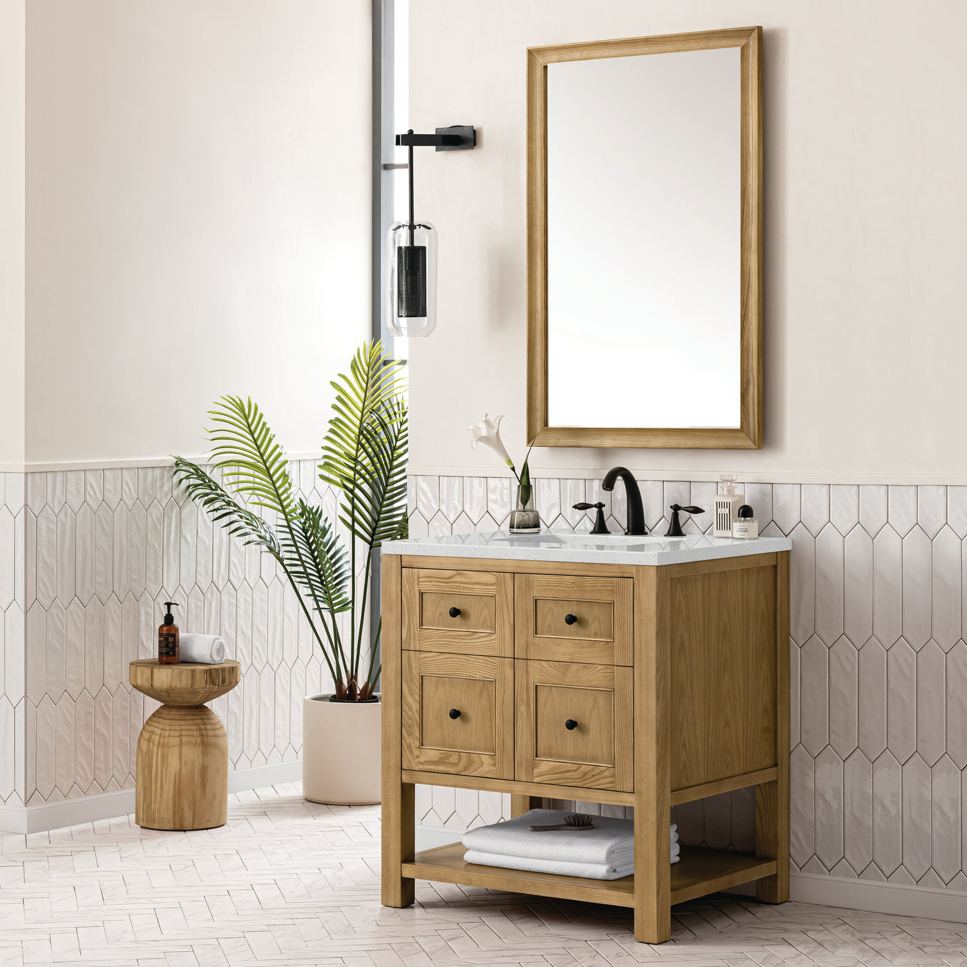 James Martin Breckenridge 30" Single Bathroom Vanity, Light Natural Oak, view 22