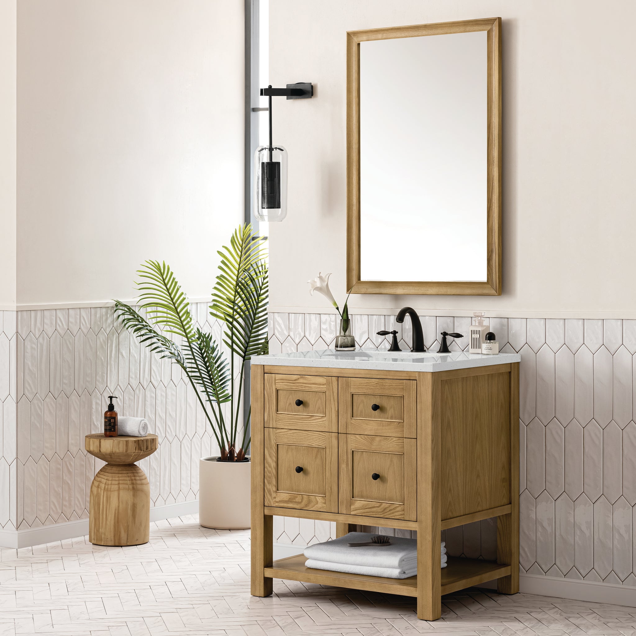 James Martin Breckenridge 30" Single Bathroom Vanity, Light Natural Oak, view 22