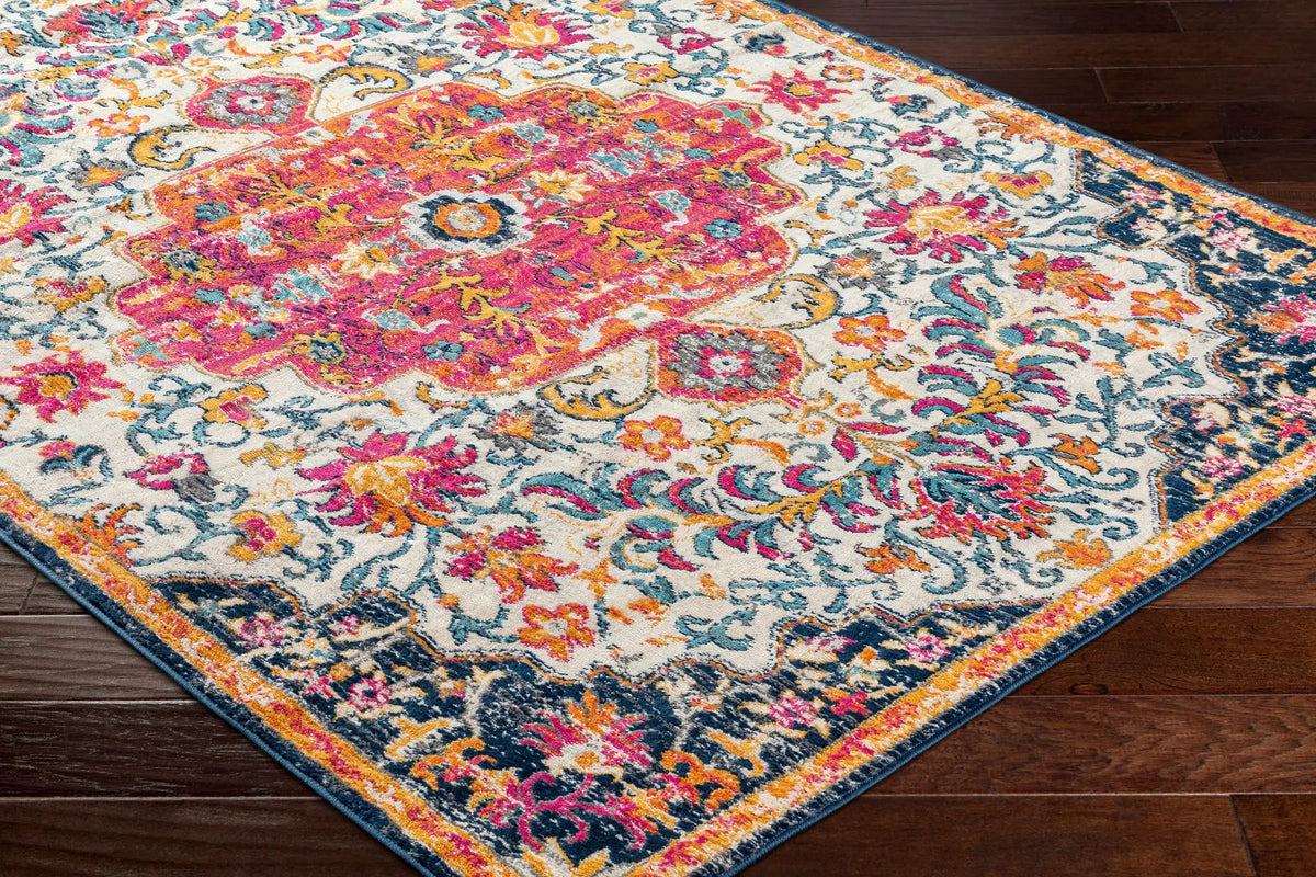 Kialla Magenta & Burnt Orange Area Rug, photo 11 of 11