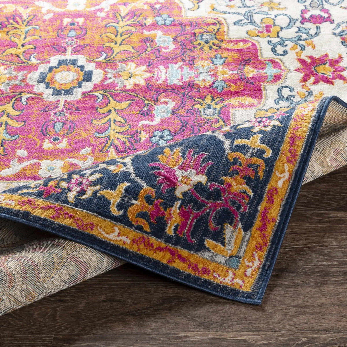 Kialla Magenta & Burnt Orange Area Rug, photo 5 of 11
