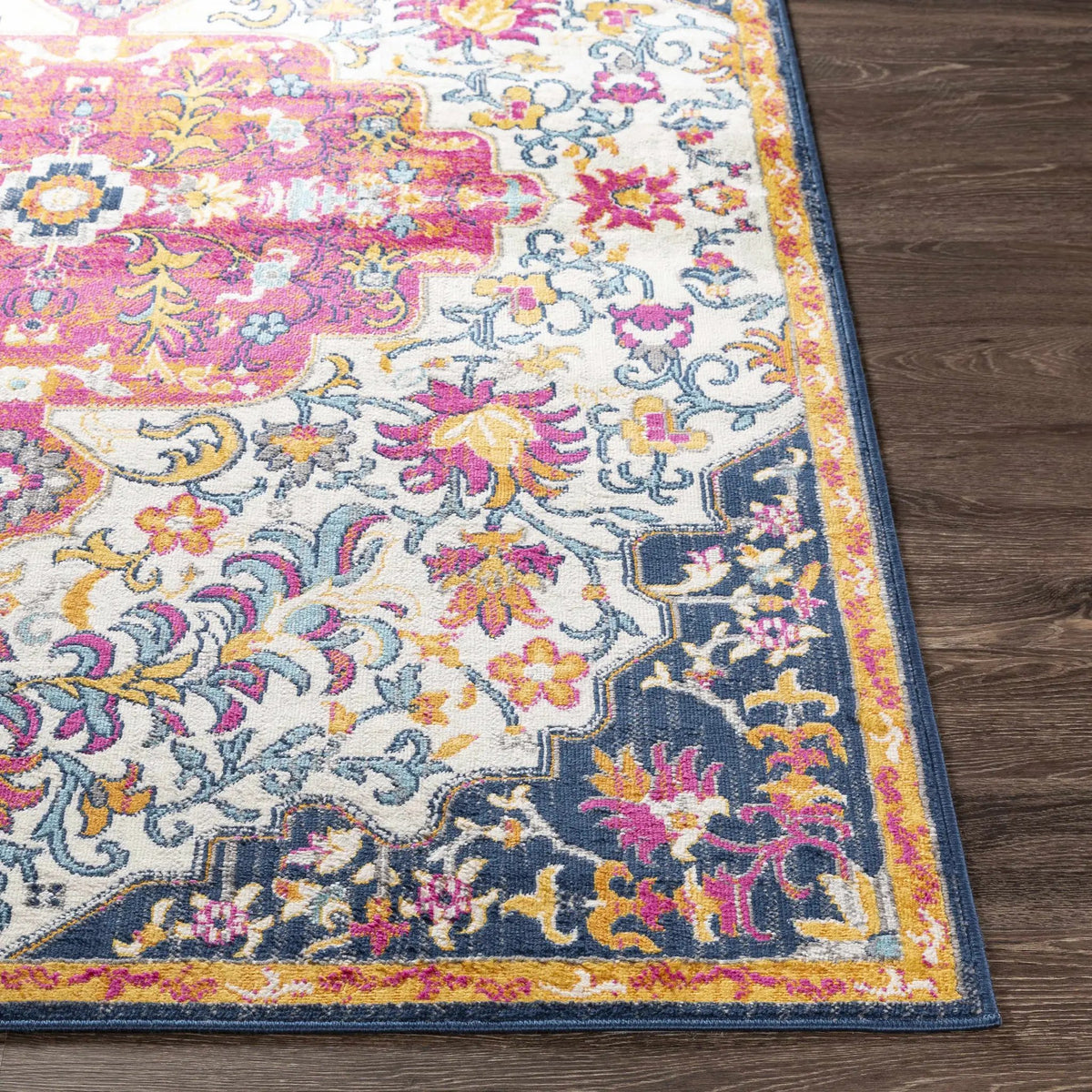 Kialla Magenta & Burnt Orange Area Rug, photo 4 of 11