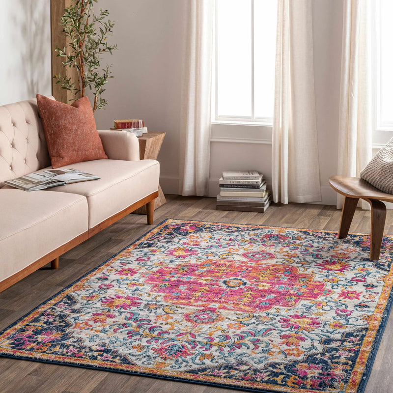Kialla Magenta & Burnt Orange Area Rug by Boutique Rugs