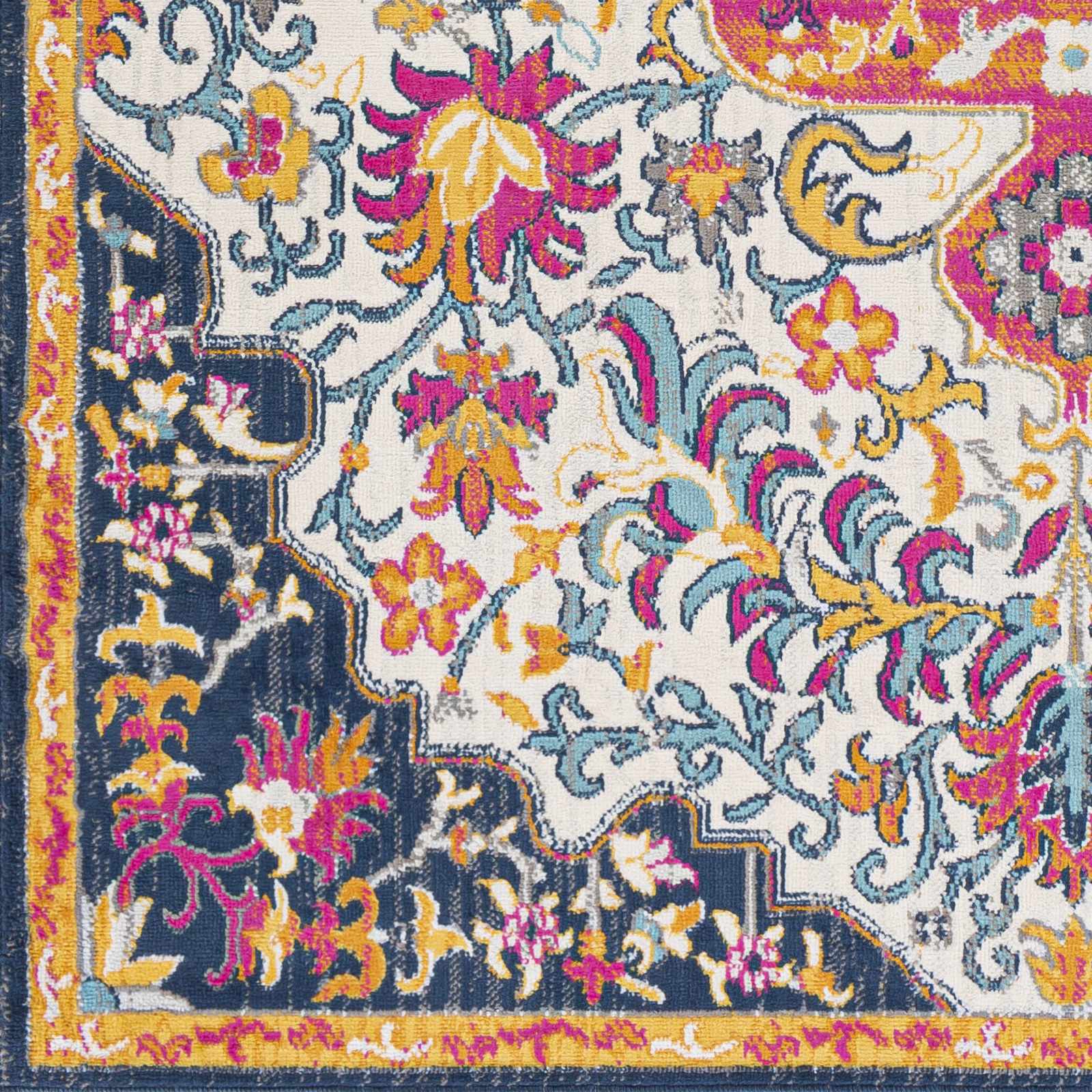 Kialla Magenta & Burnt Orange Area Rug by Boutique Rugs