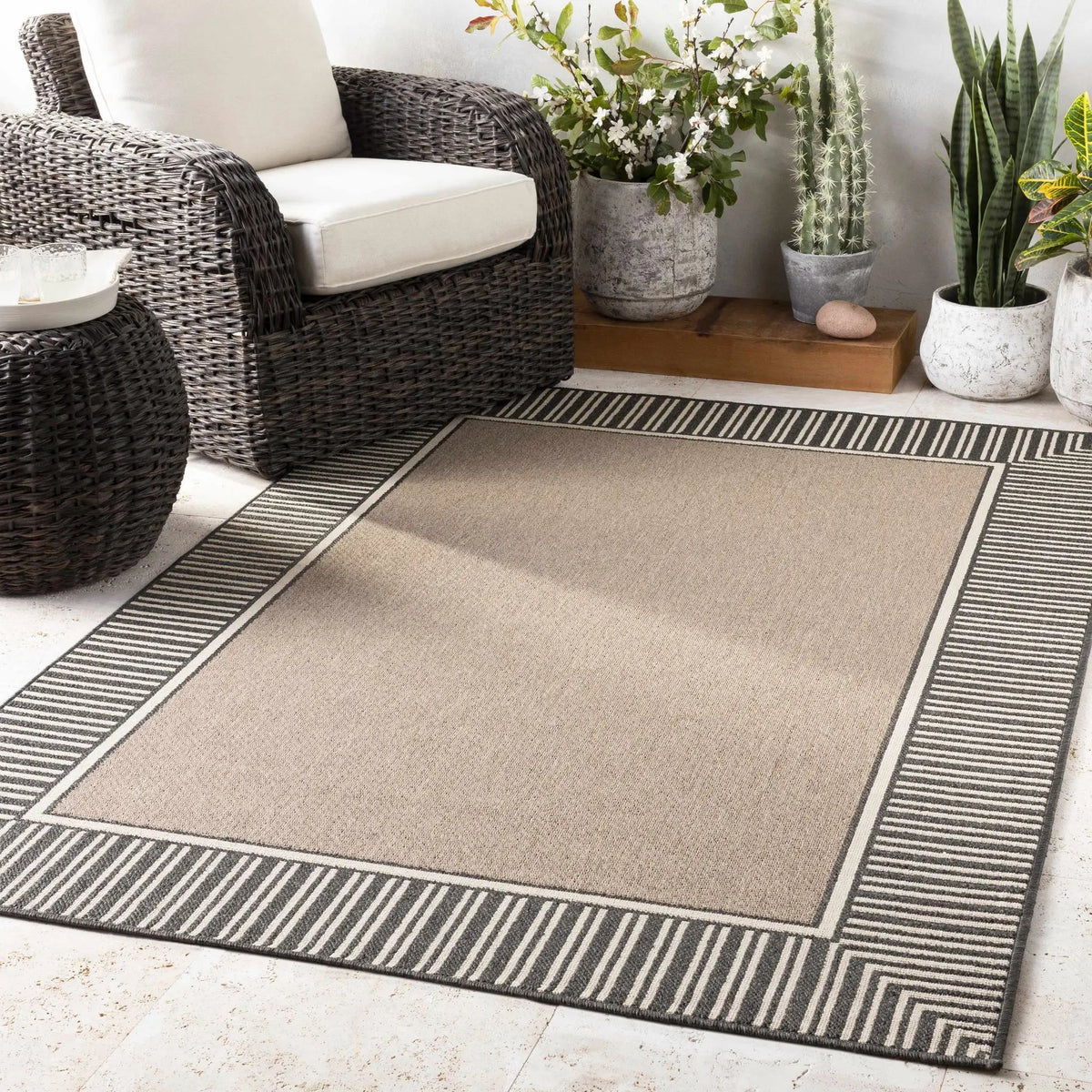 Kidron Outdoor Area Rug - Clearance, installed in a room