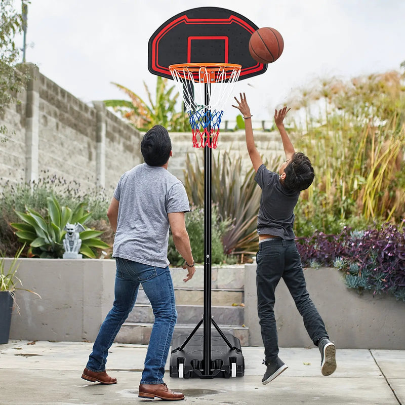 Adjustable Kids' Basketball Hoop Stand with Durable Net and Wheel by DirectDeals