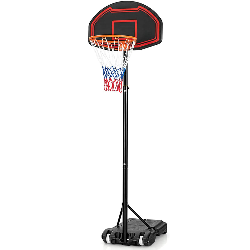 Adjustable Kids' Basketball Hoop Stand with Durable Net and Wheel by DirectDeals