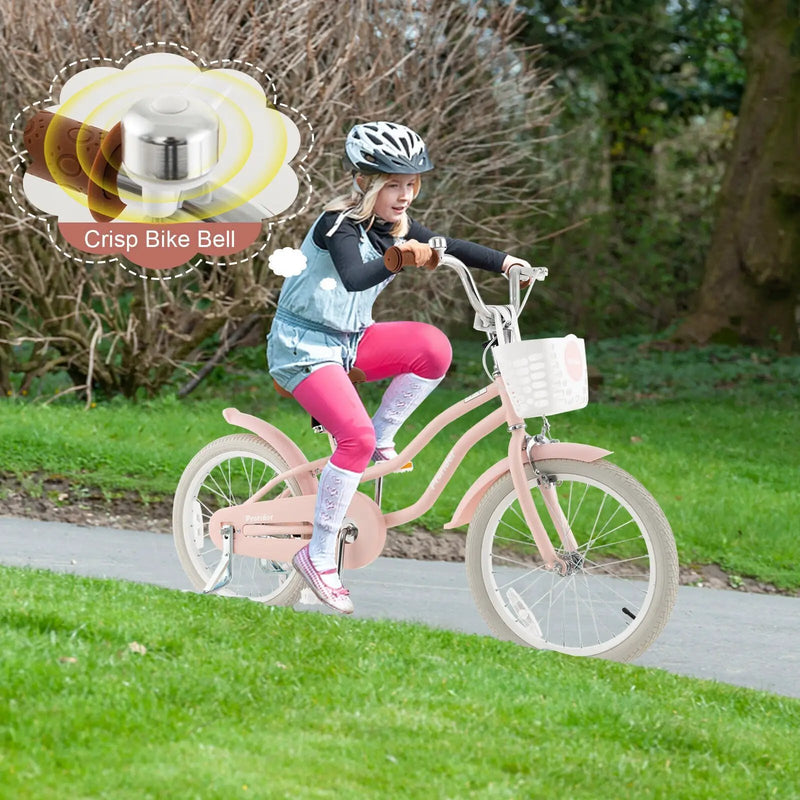 Children Bicycle with Front Handbrake and Rear Coaster Brake-Pink by DirectDeals