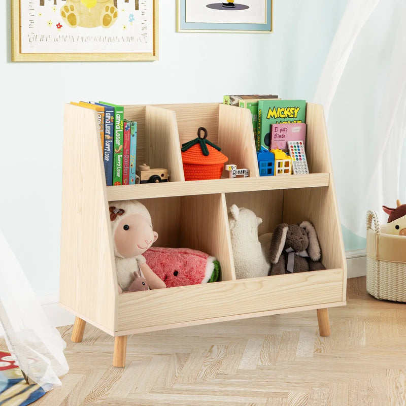 5-Cube Kids Bookshelf and Toy Organizer with Anti-Tipping Kits by DirectDeals
