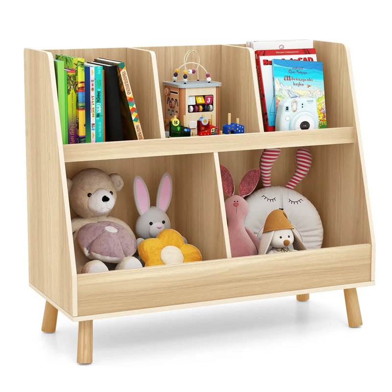 5-Cube Kids Bookshelf and Toy Organizer with Anti-Tipping Kits by DirectDeals