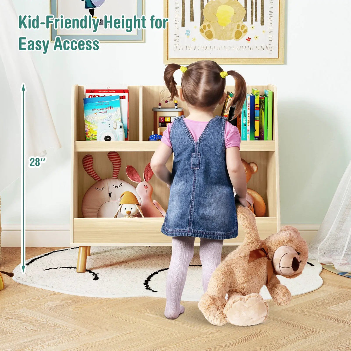 5-Cube Kids Bookshelf and Toy Organizer with Anti-Tipping Kits, photo 6 of 11