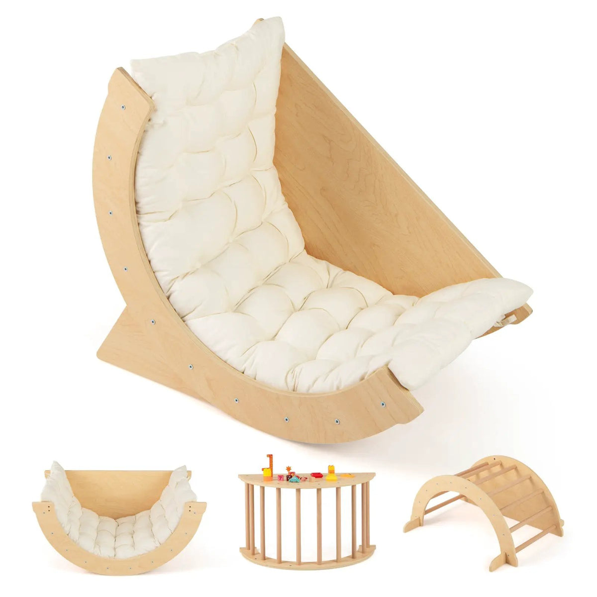 Kids Climbing Arch with Cushion Montessori Arch Climber/Rocker for Toddlers, photo 4 of 16