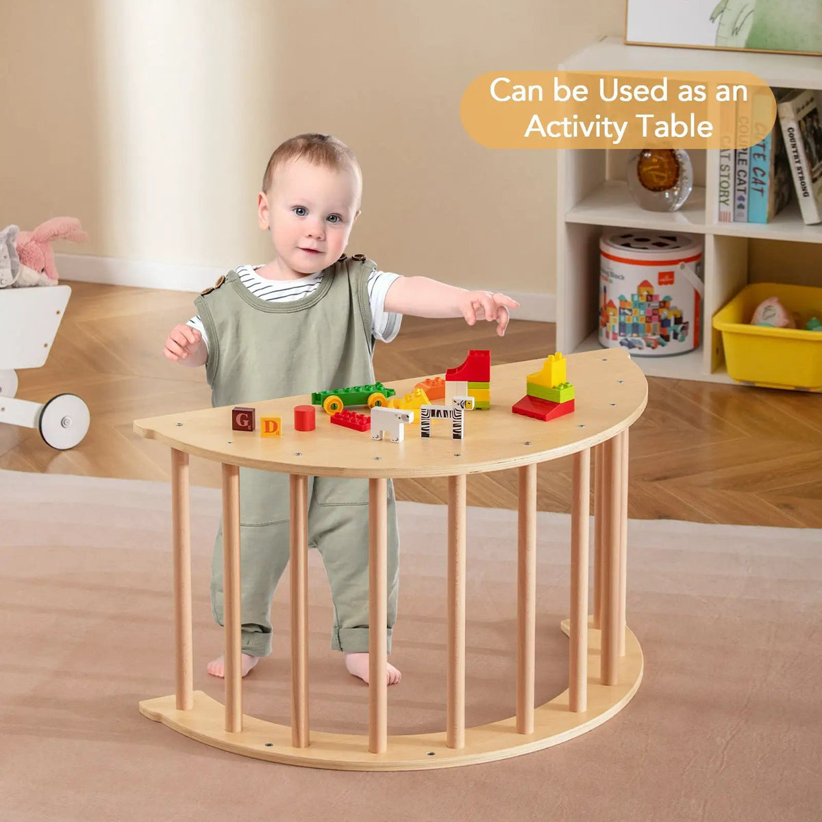 Kids Climbing Arch with Cushion Montessori Arch Climber/Rocker for Toddlers, photo 2 of 16