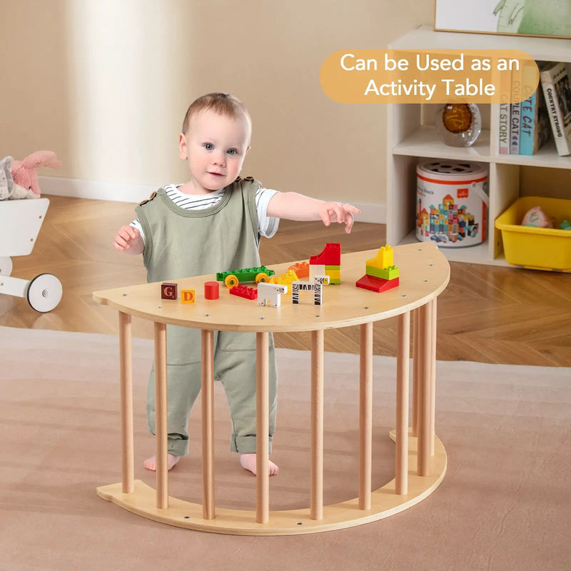 Kids Climbing Arch with Cushion Montessori Arch Climber/Rocker for Toddlers by DirectDeals