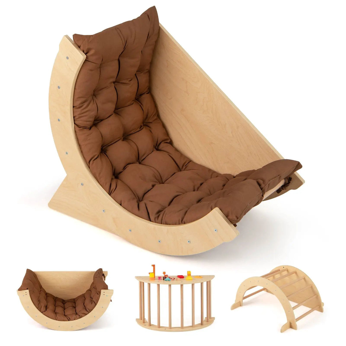 Kids Climbing Arch with Cushion Montessori Arch Climber/Rocker for Toddlers, photo 3 of 16