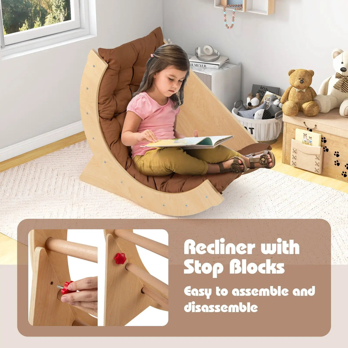 Kids Climbing Arch with Cushion Montessori Arch Climber/Rocker for Toddlers, photo 15 of 16