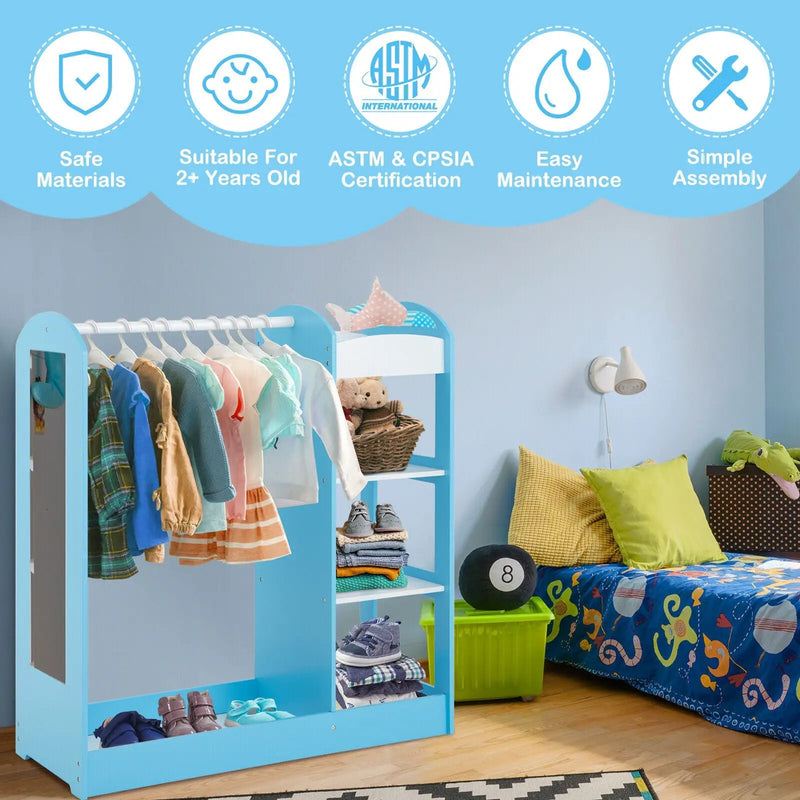 Kids Dress Up Storage with Mirror by DirectDeals
