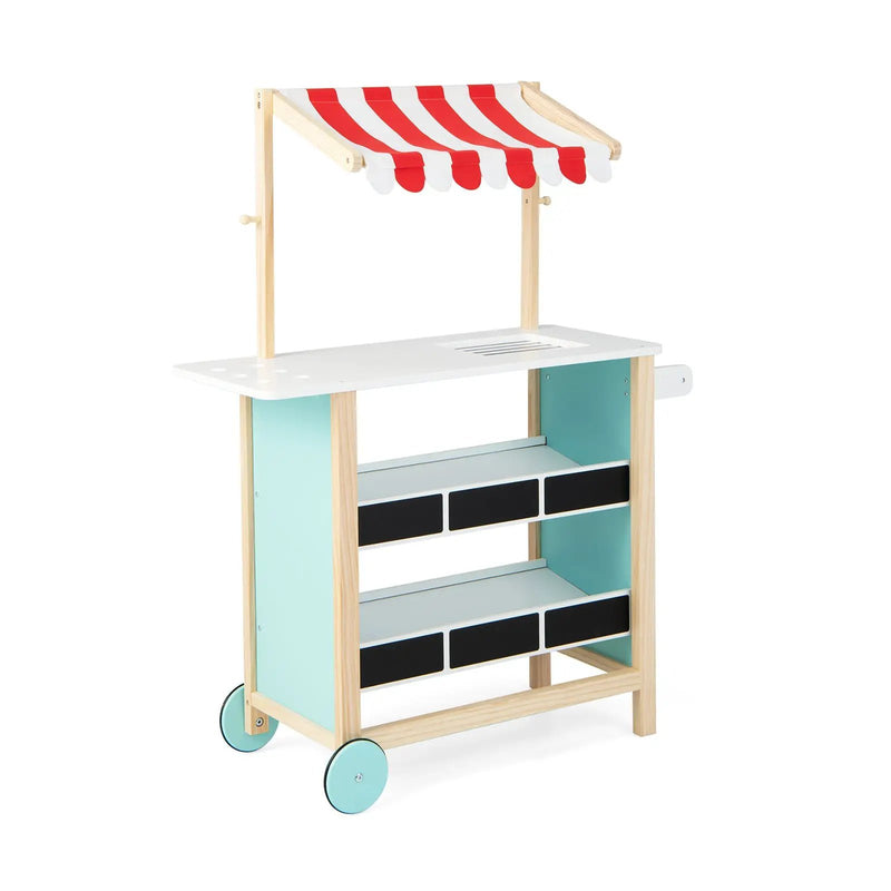 Kids Wooden Ice Cream Cart with Chalkboard and Storage by DirectDeals