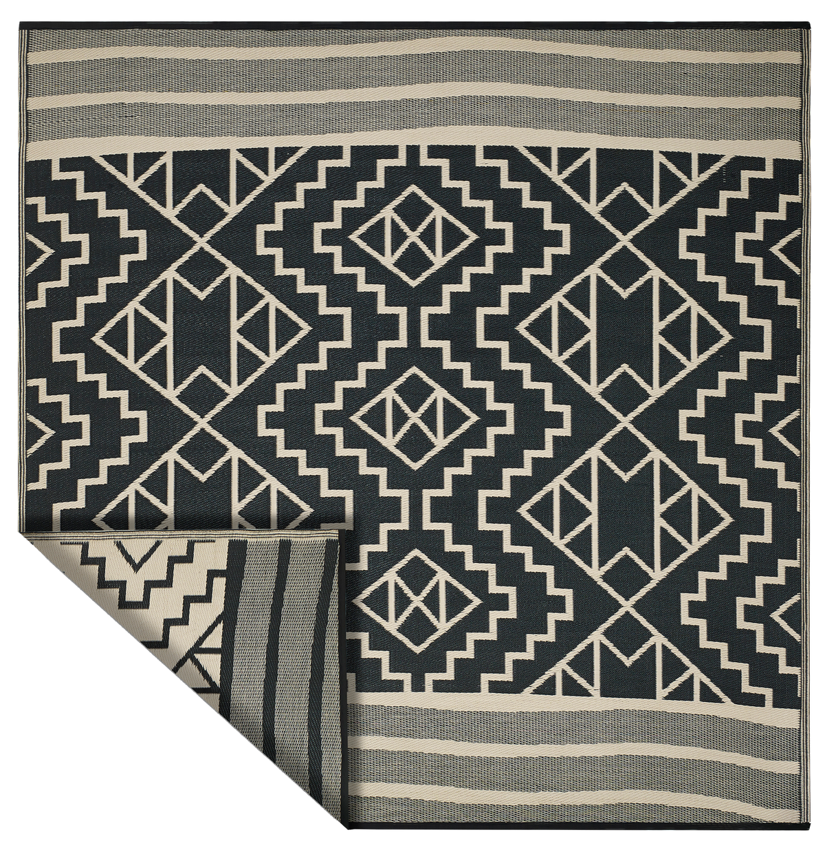 Kilimanjaro - Black Outdoor Rug for Patio FINAL SALE, photo 9 of 15