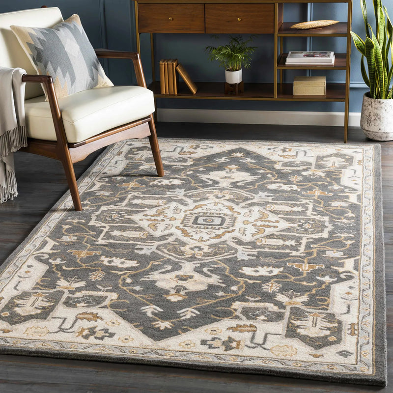 Broomfield Hand Tufted Charcoal 12823 Area Rug - Clearance by Boutique Rugs