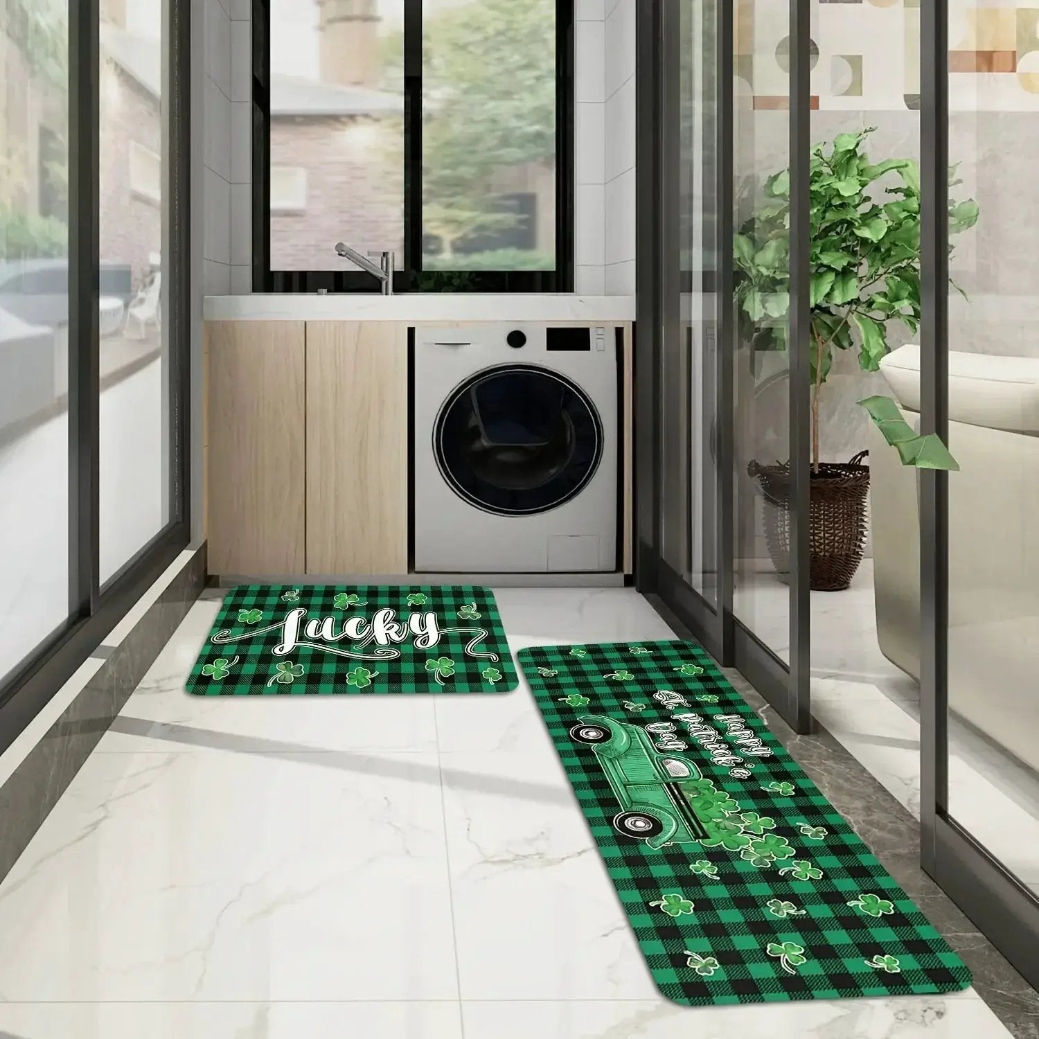 Kitchen Mat - Non-Slip Polyester 2-Pack by House Of Avana