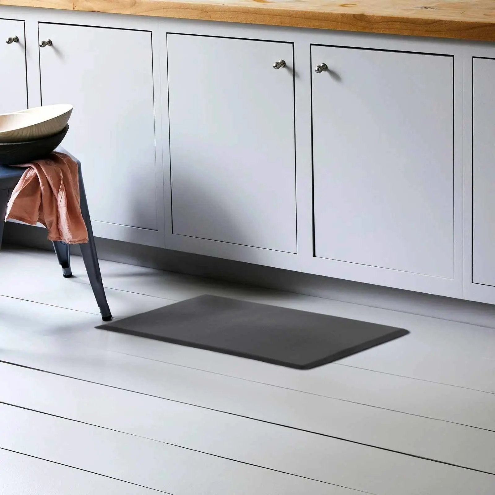 Anti-Fatigue Kitchen Mat, Black by Hauteloom