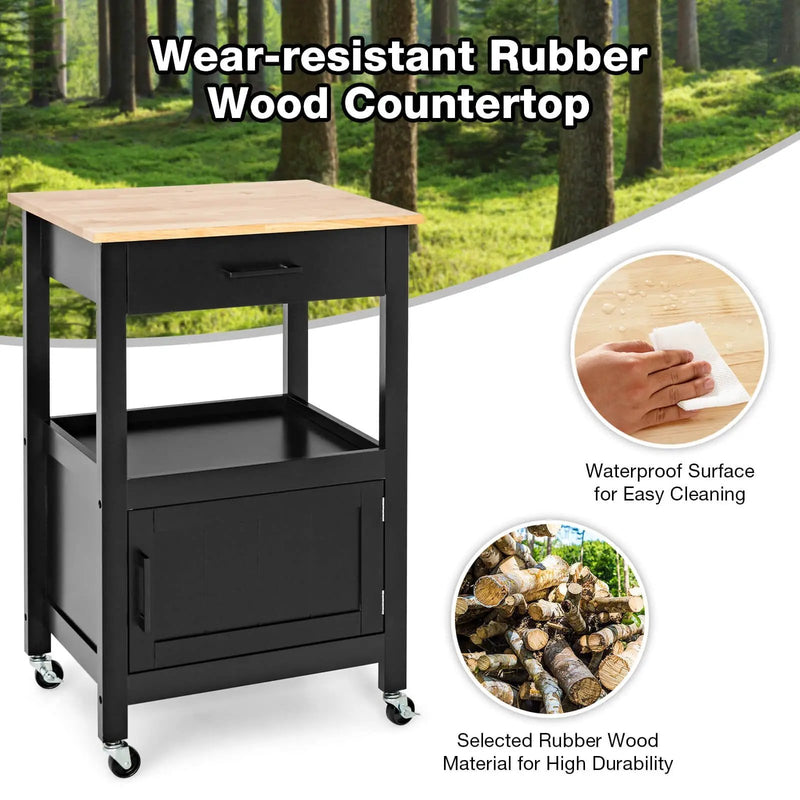 Kitchen Island with Storage Drawer and 3 Hooks by DirectDeals
