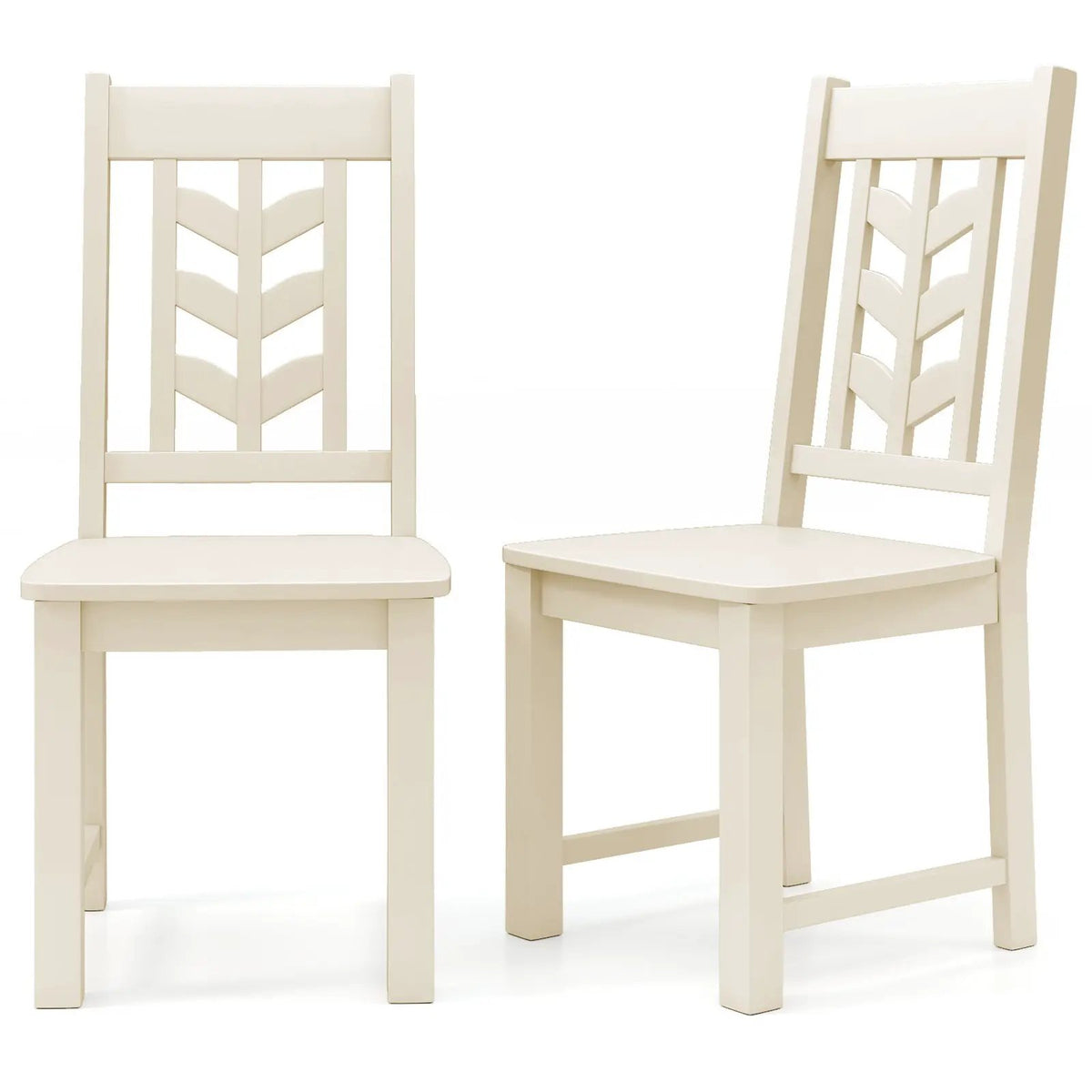 Kitchen Side Dining Chair Set of 2 with Rubber Wood Frame by DirectDeals