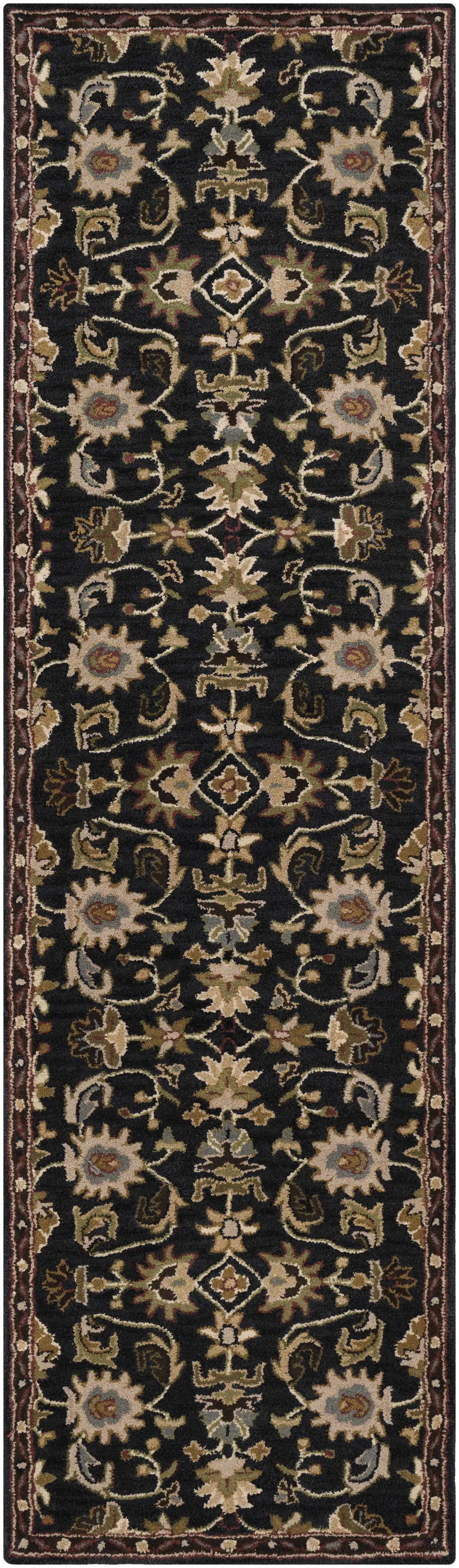 Kittredge Floral Black Wool Rug, photo 13 of 15