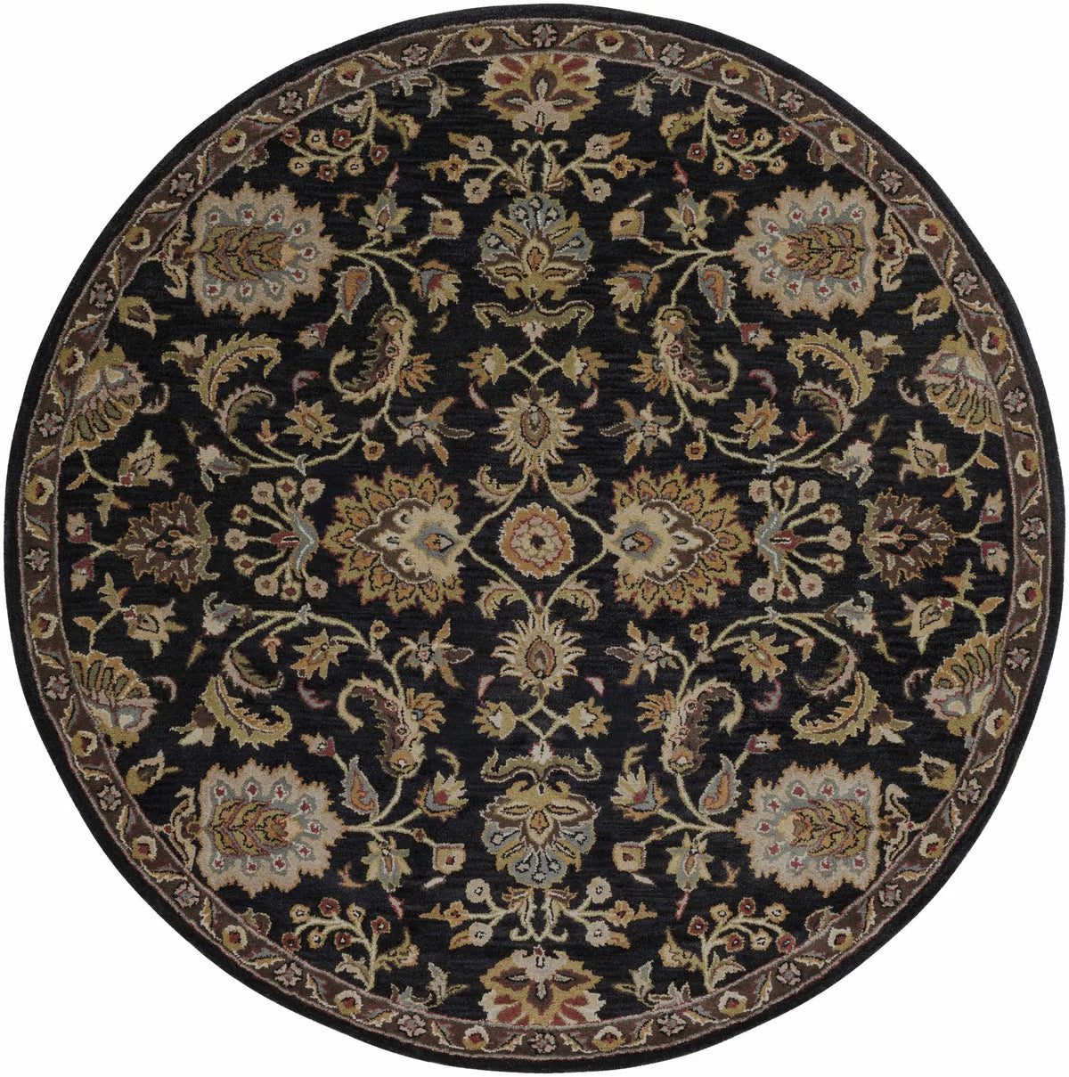 Kittredge Floral Black Wool Rug, photo 14 of 15