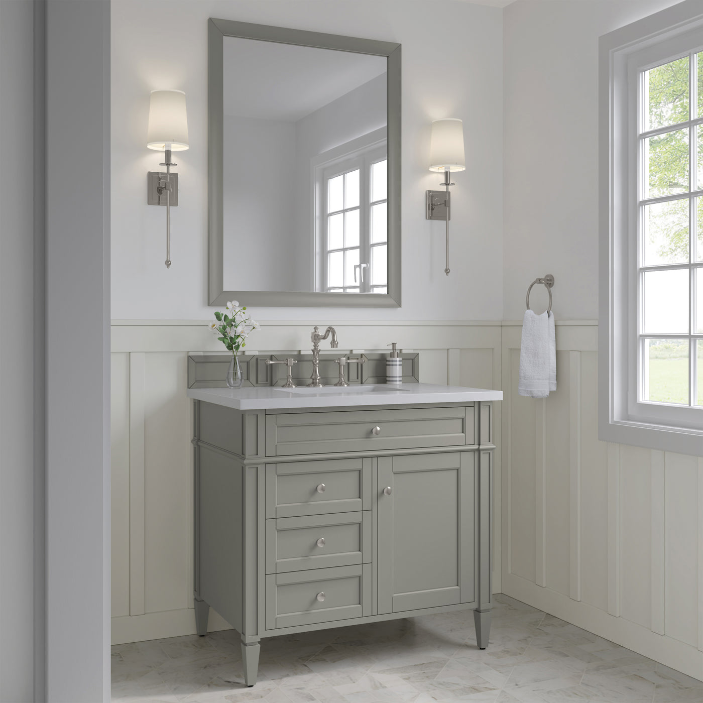 James Martin Brittany 36" Single Bathroom Vanity, Urban Gray, view 23