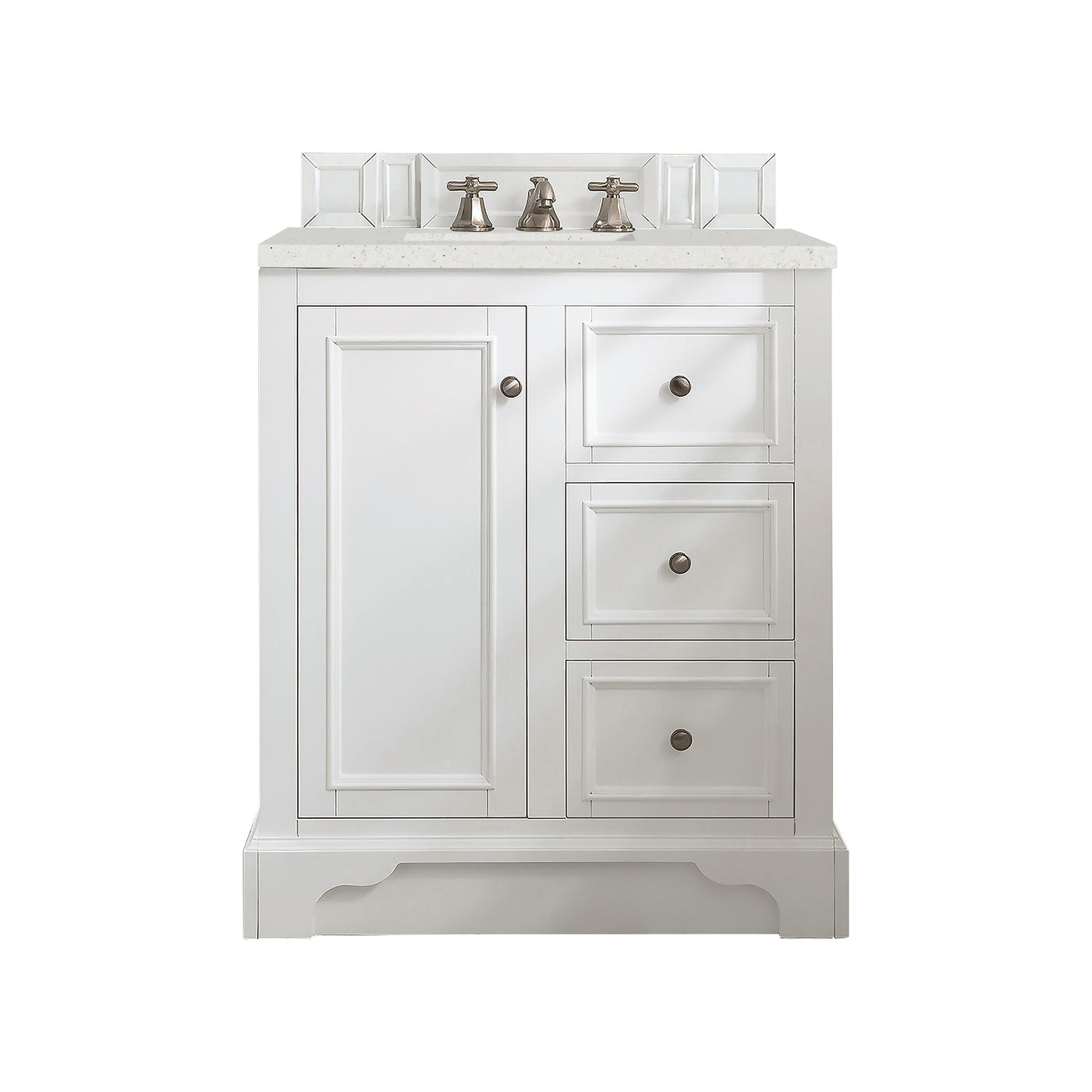 James Martin De Soto 30" Single Bathroom Vanity, Bright White, view 18