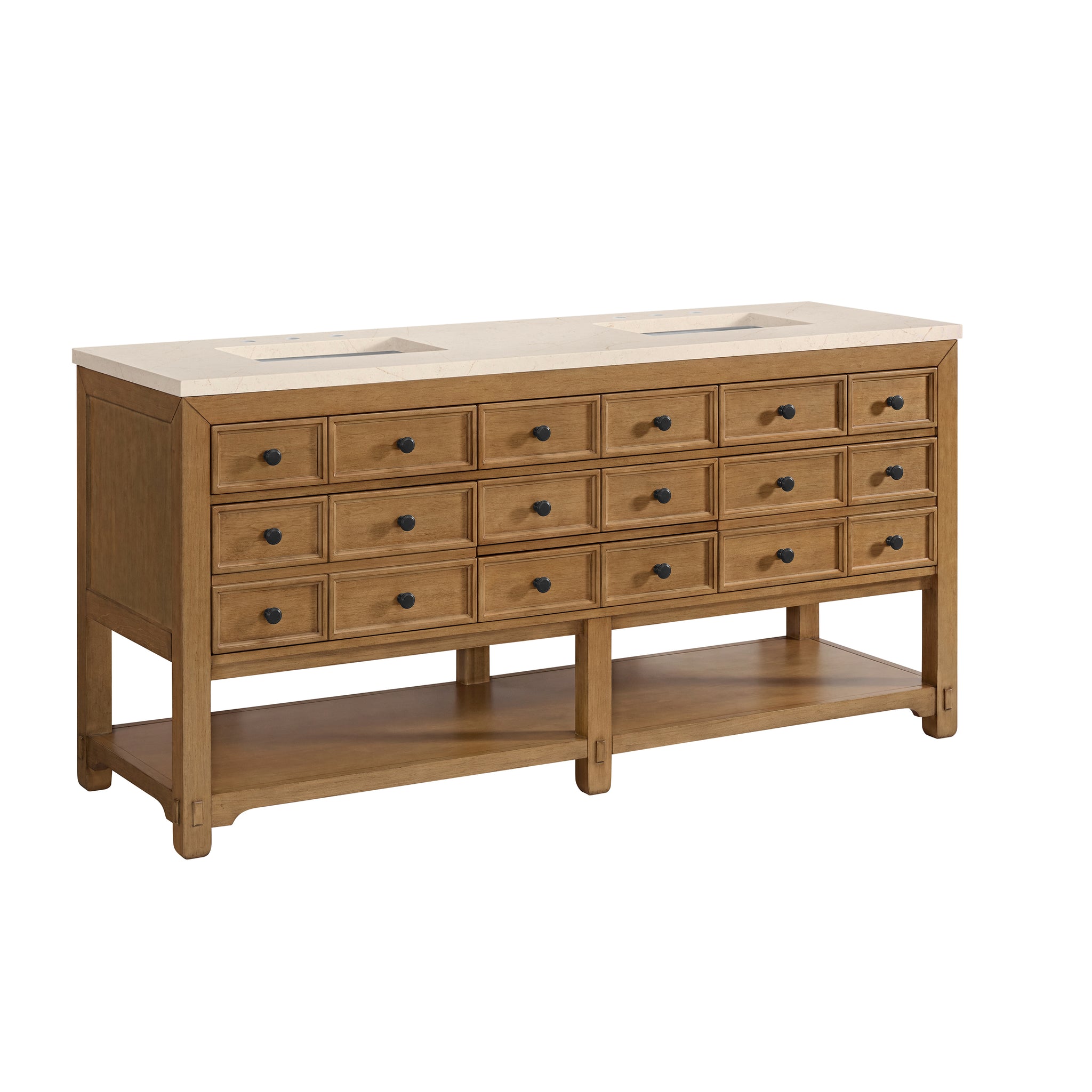 James Martin Malibu 72" Double Bathroom Vanity, Amber Birch, view 31